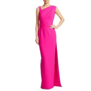 SAFIYAA Junia Asymmetrical Heavy-Crepe Column Gown US 4 $1955